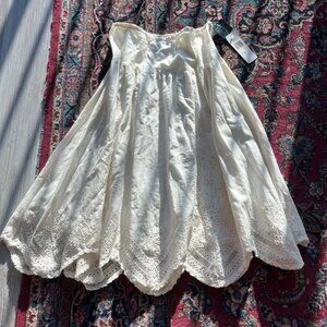 NWT Ralph Lauren Cotton White Lace Embroiered Skirt Size 12